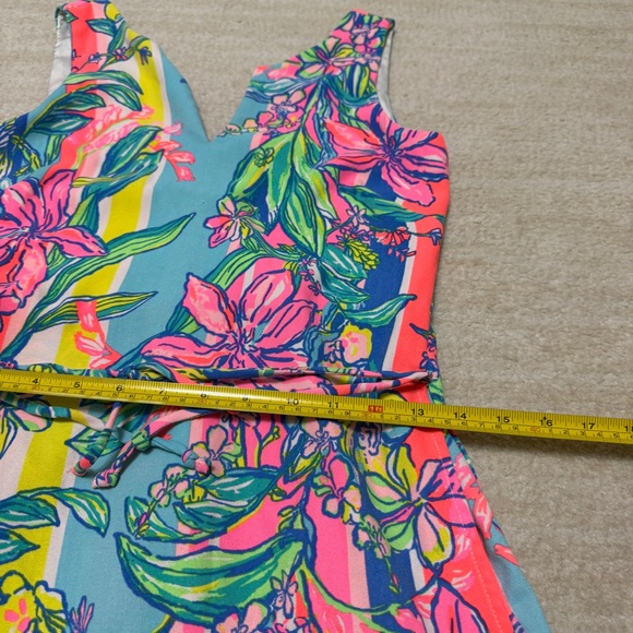 Lilly Pulitzer Floral Donna Shift Romper Dress Multi Size 00 Beachy - Picture 7 of 11